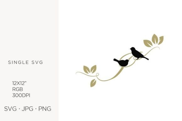 Birds on a Branch, Golden Letter I