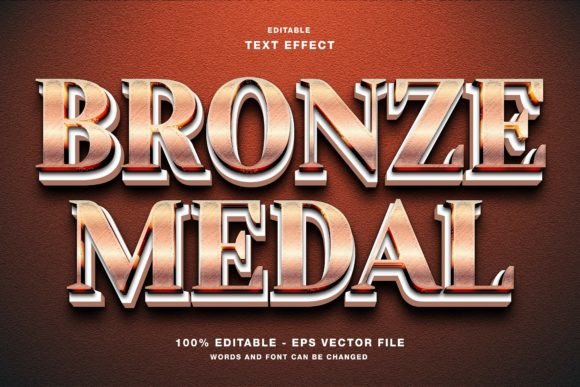 Elevating Digital Branding with the Bronze Medal Editable Text Effect