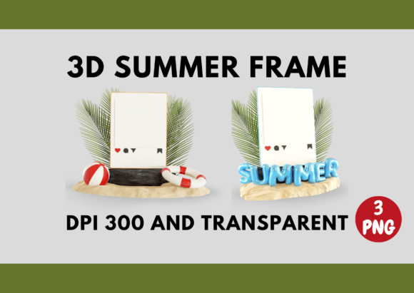 Enhancing Digital Creativity with 3D Render Summer Frames