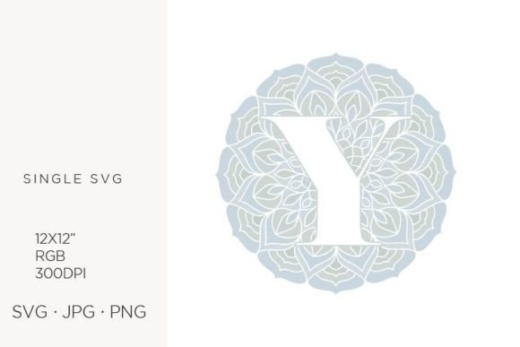 Mandala Monogram Letter Y: A Versatile Digital Design Asset