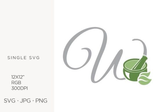 Mortar and Pestle, Spice, and Letter W: Elevating Your Brand with Culinary SVG Art