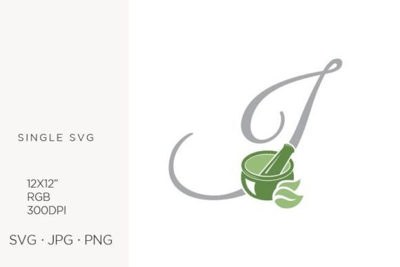 Mortar, Pestle, Spice & Letter I Icon