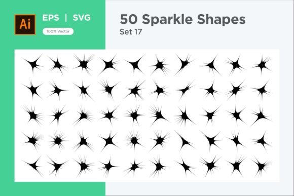 Sparkle Shape Symbol Sign V2-50 -17: Elevating Digital Design with Vector Precision