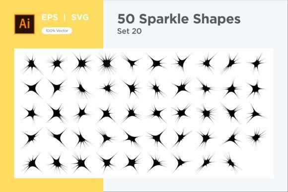 Sparkle Shape Symbol Sign V2-50 -20 Guide
