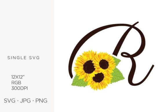 Sunflowers Letter R: Creative SVG Artwork Guide
