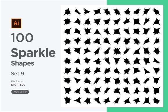 Unlocking Visual Brilliance with Sparkle Shape Symbol Sign V1-100-9